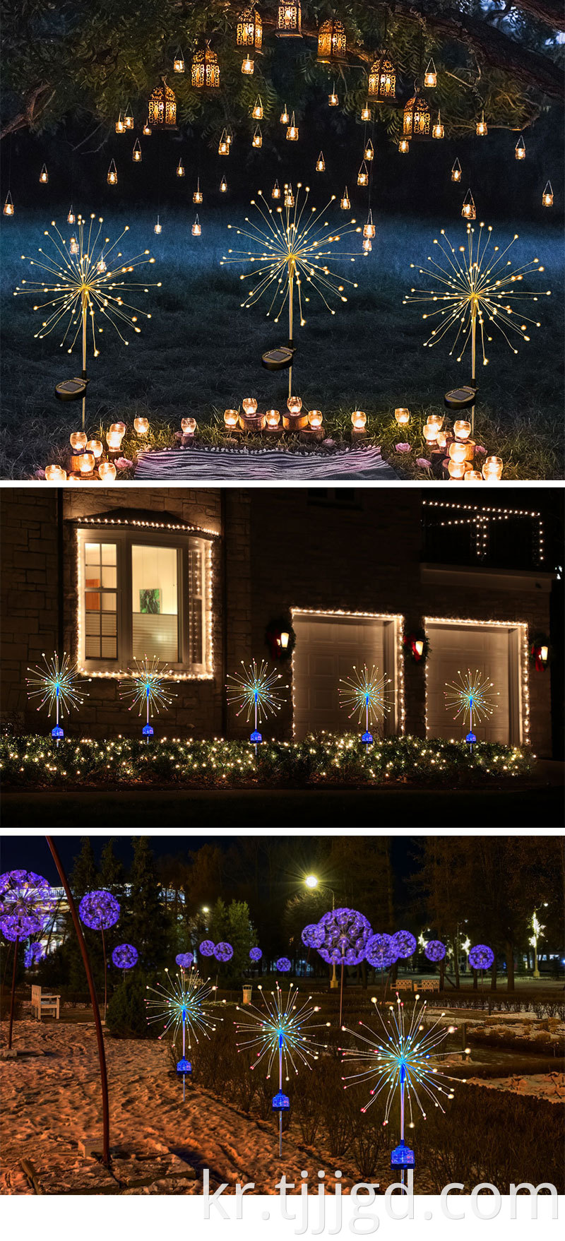 LED Solar Fireworks Light